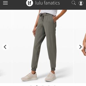 Lululemon joggers grey sage